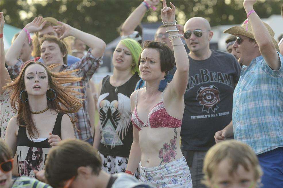Revellers enjoy a previous festival