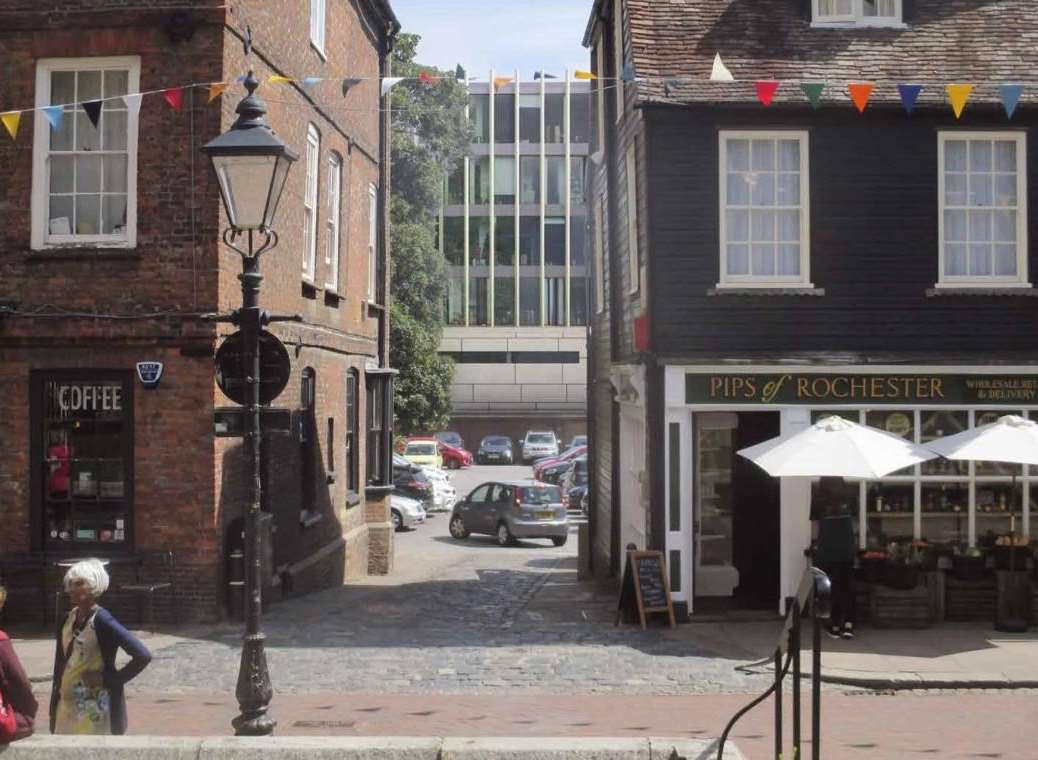 The view from Rochester High Street, if the plans are approved. Pic: MWC and MDS Architects