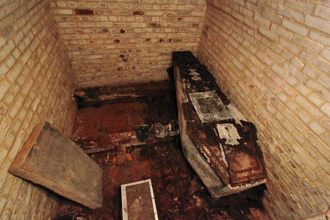 A mausoleum was discovered during renovation work
