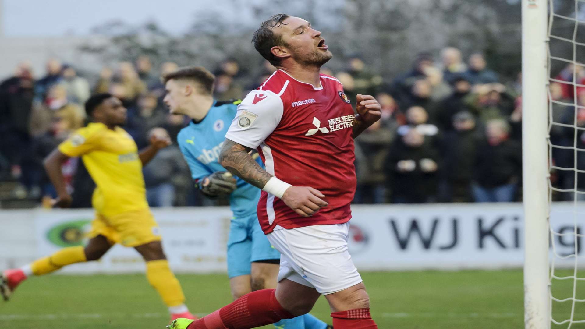 Frustration for Danny Kedwell as a chance goes begging Picture: Andy Payton