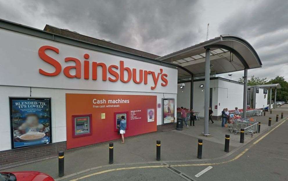 The offences are alleged to have taken place at the Sainsbury's supermarket at the Angel Centre in Tonbridge. Photo: Google