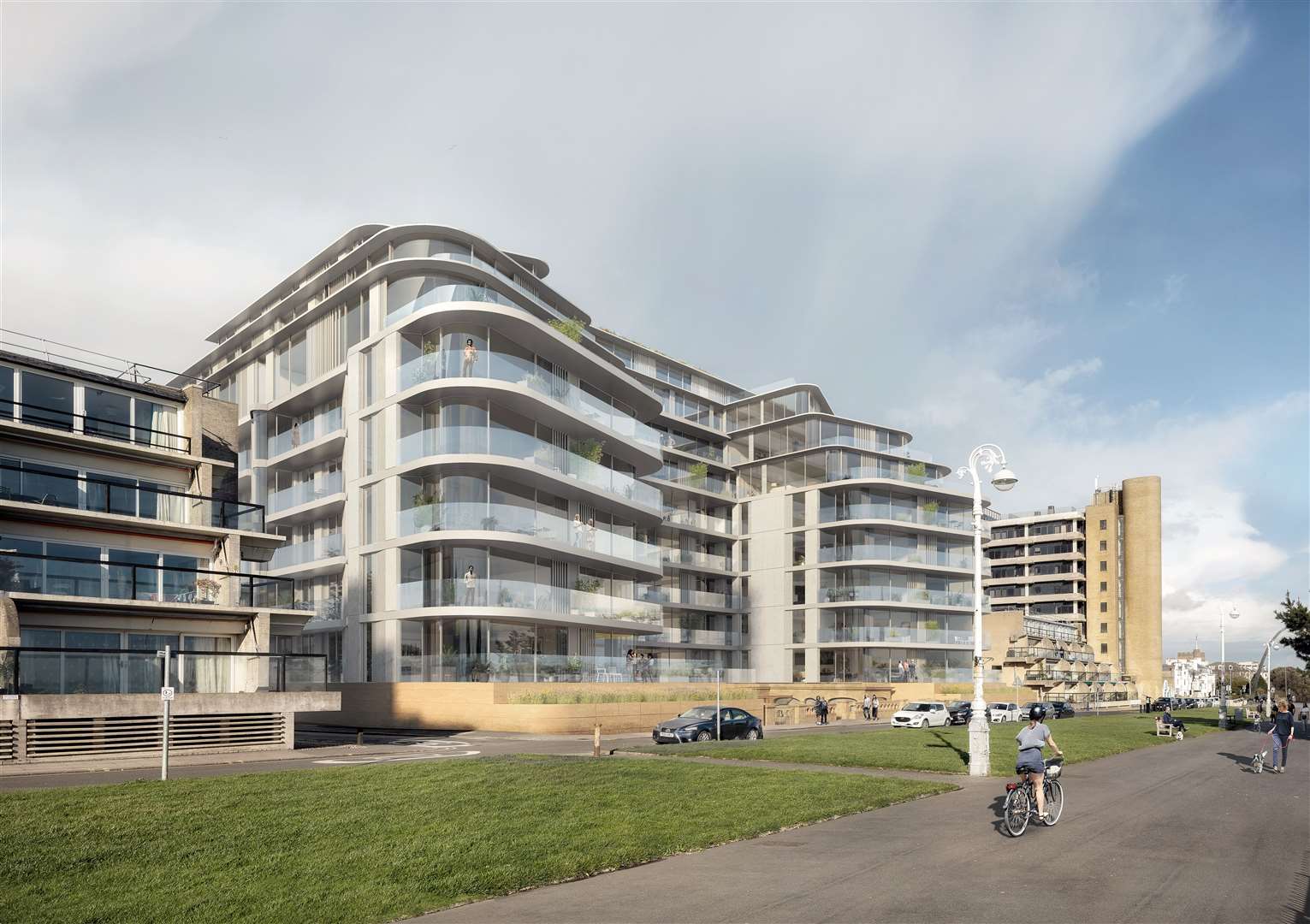 91 flats are proposed, and the Leas Pavilion is to be returned to its former glory