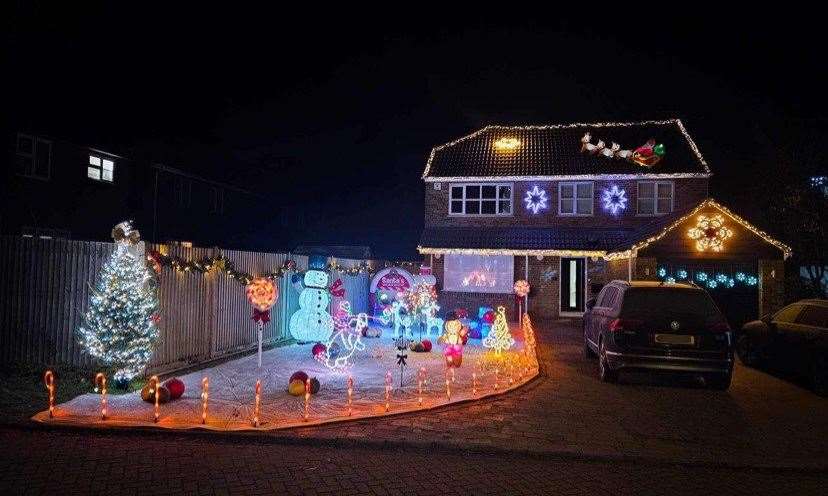 Festive decorations in Waters Place, Hempstead. Picture: Colin Crowhurst