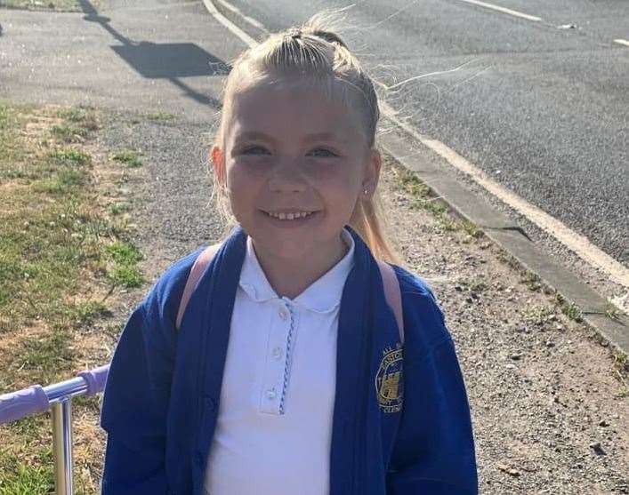 Frankie-Mae was excited to get back to her normal school at Eastchurch