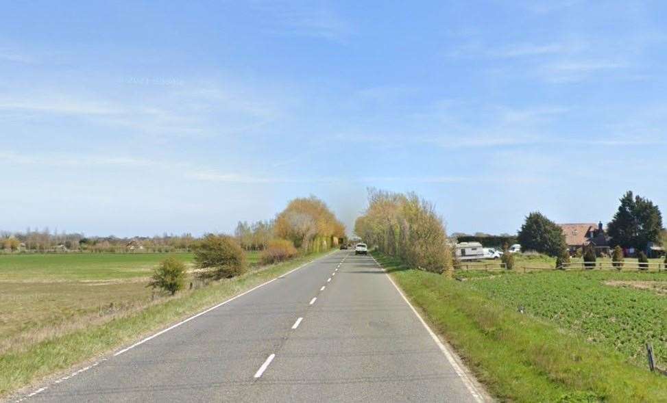 Emergency services are at the scene of a crash on the A259 between the B2075 in New Romney and the Ivychurch turn off in Old Romney via Five Vents Lane. Picture: Google