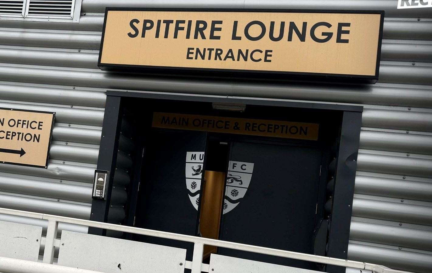 The Coventry City vs. Maidstone United game is being shown at the Spitfire Lounge at the Gallagher Stadium. Picture: Maidstone United