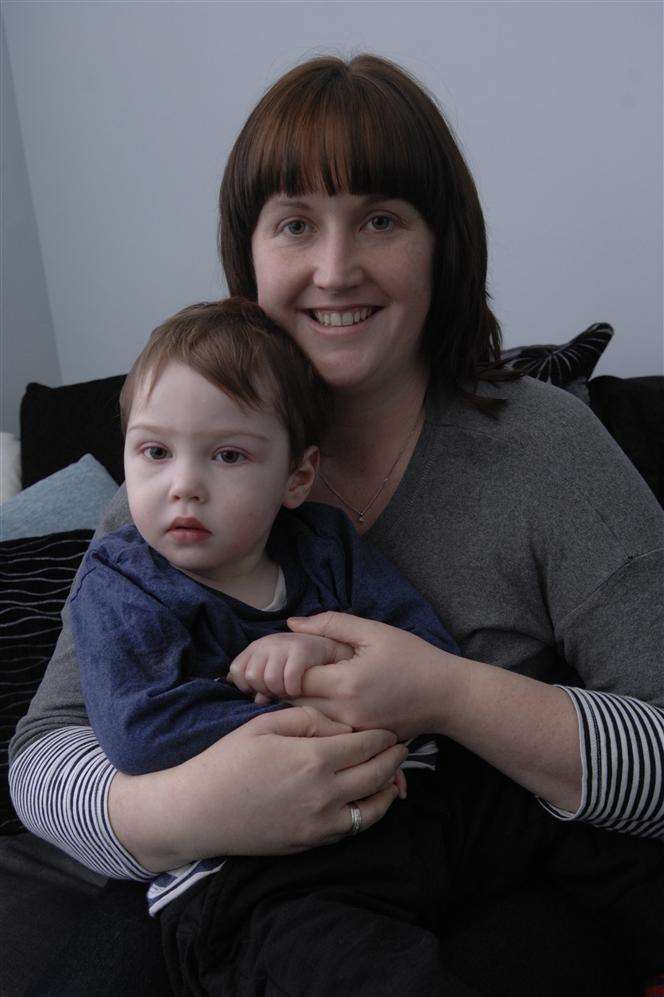 Debbie Chapman and son Archie Page, two, of Bay View Road, Broadstairs who suffers from severe cerebal palsy and epilepsy