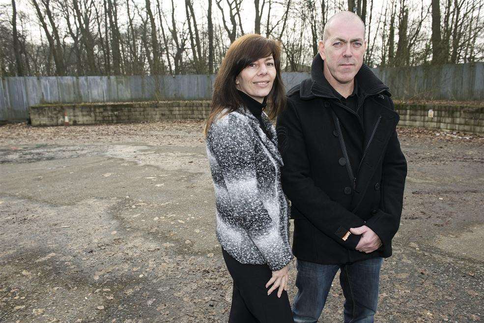 Asbestos First owners Debbie and David Hales at the proposed site