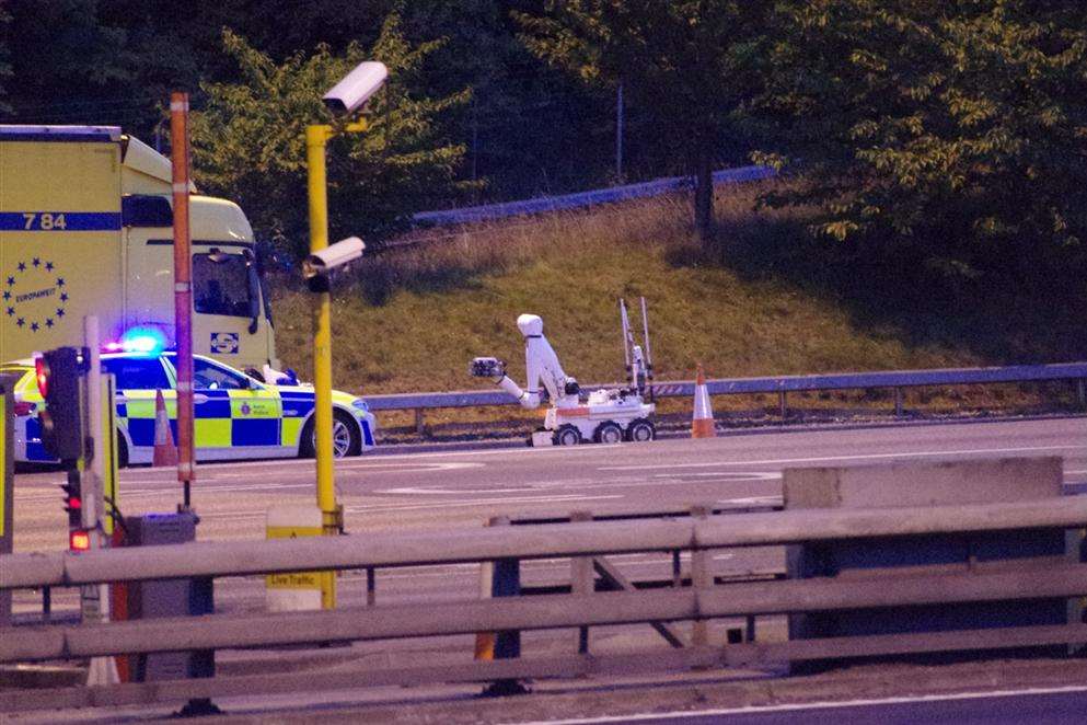 Incident at the Dartford Crossing on September 6. Pictures supplied by Albie Mills