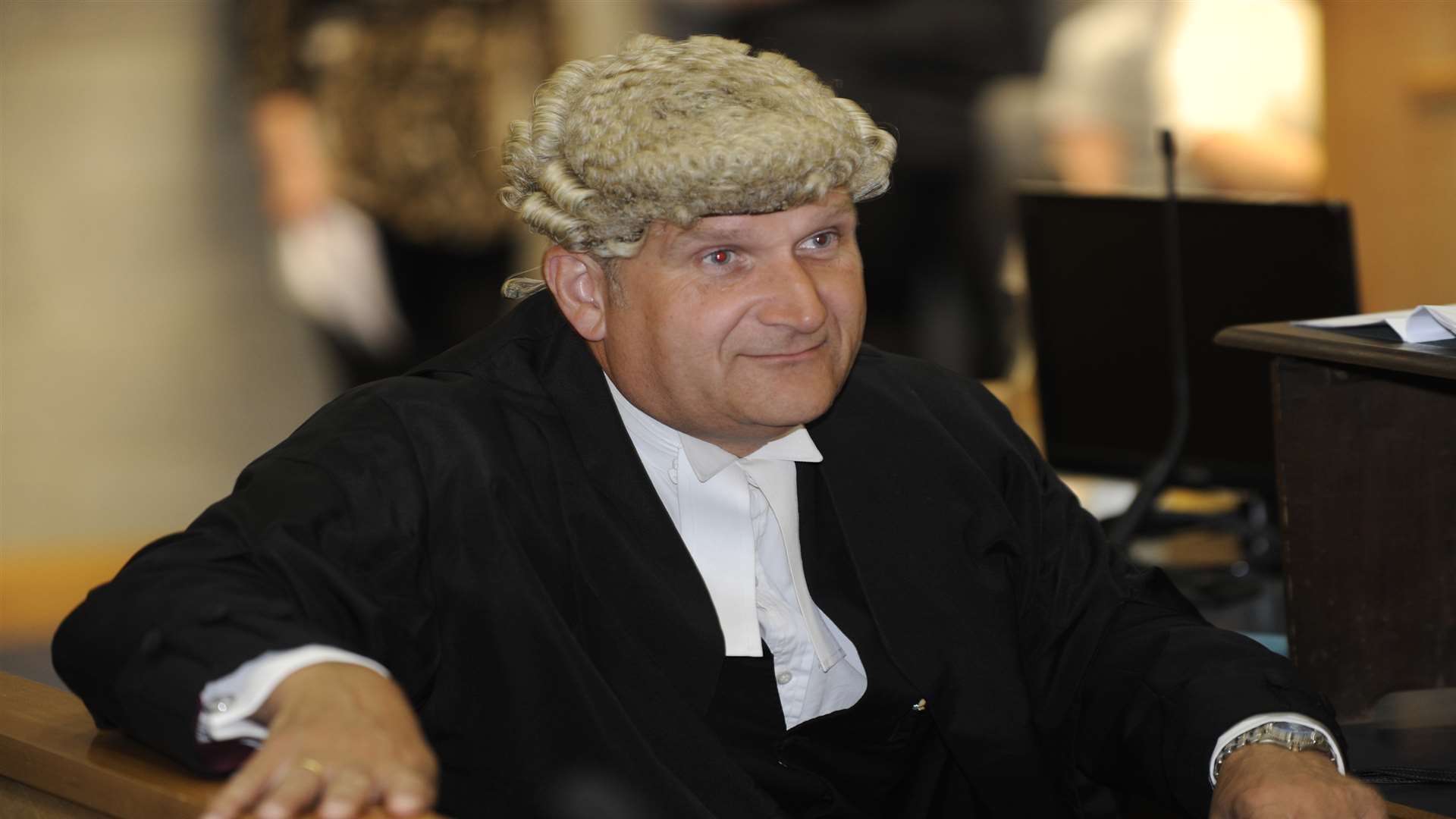 A barrister listens to the evidence at the trial of Goldilocks