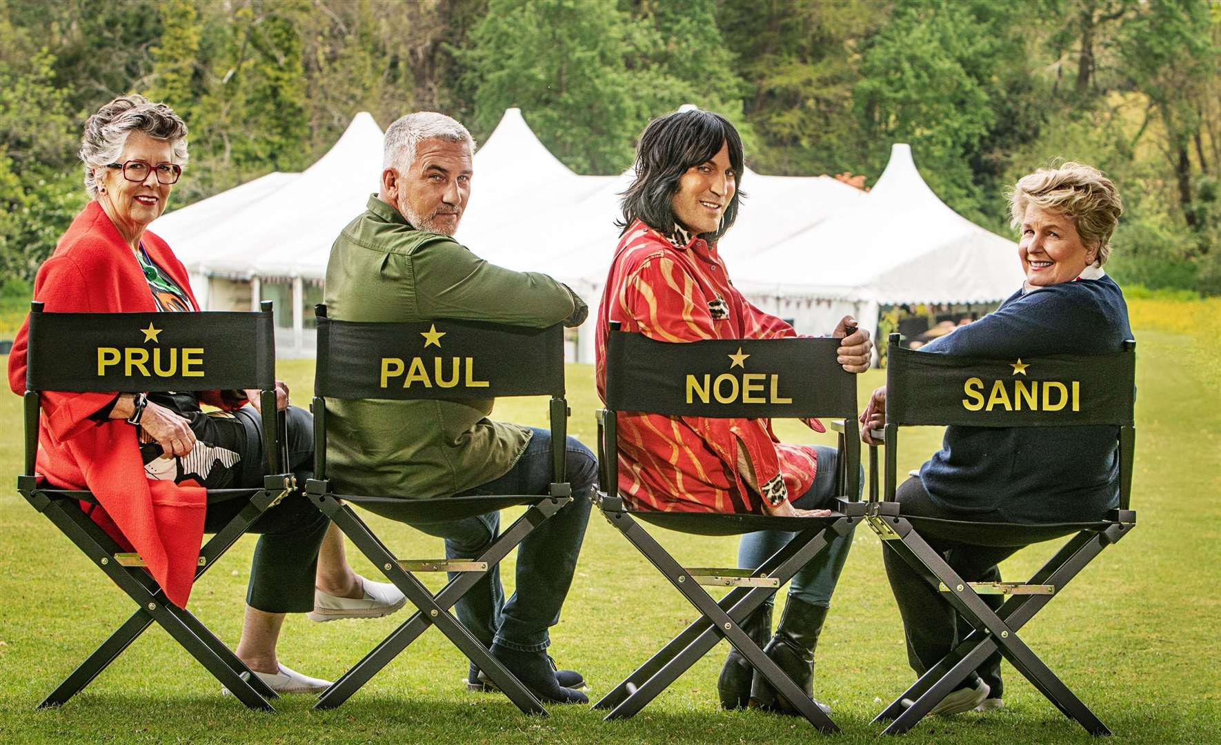 Sandi presented Bake Off with Prue Leith, Paul Hollywood and Noel Fielding Picture: Channel 4/Love Productions/Mark Bourdillon