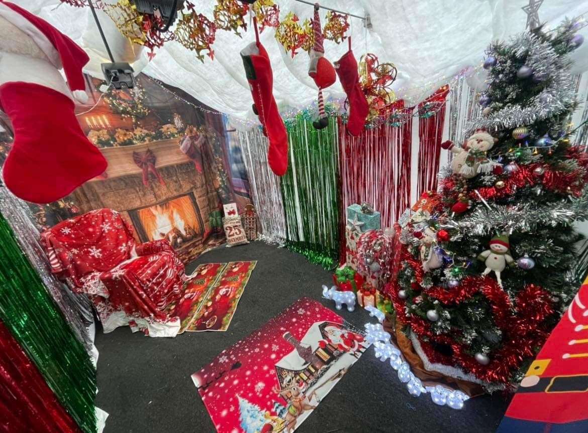 The home also has a Santa's Grotto as well as decorations outside. Picture: Kira Wilson