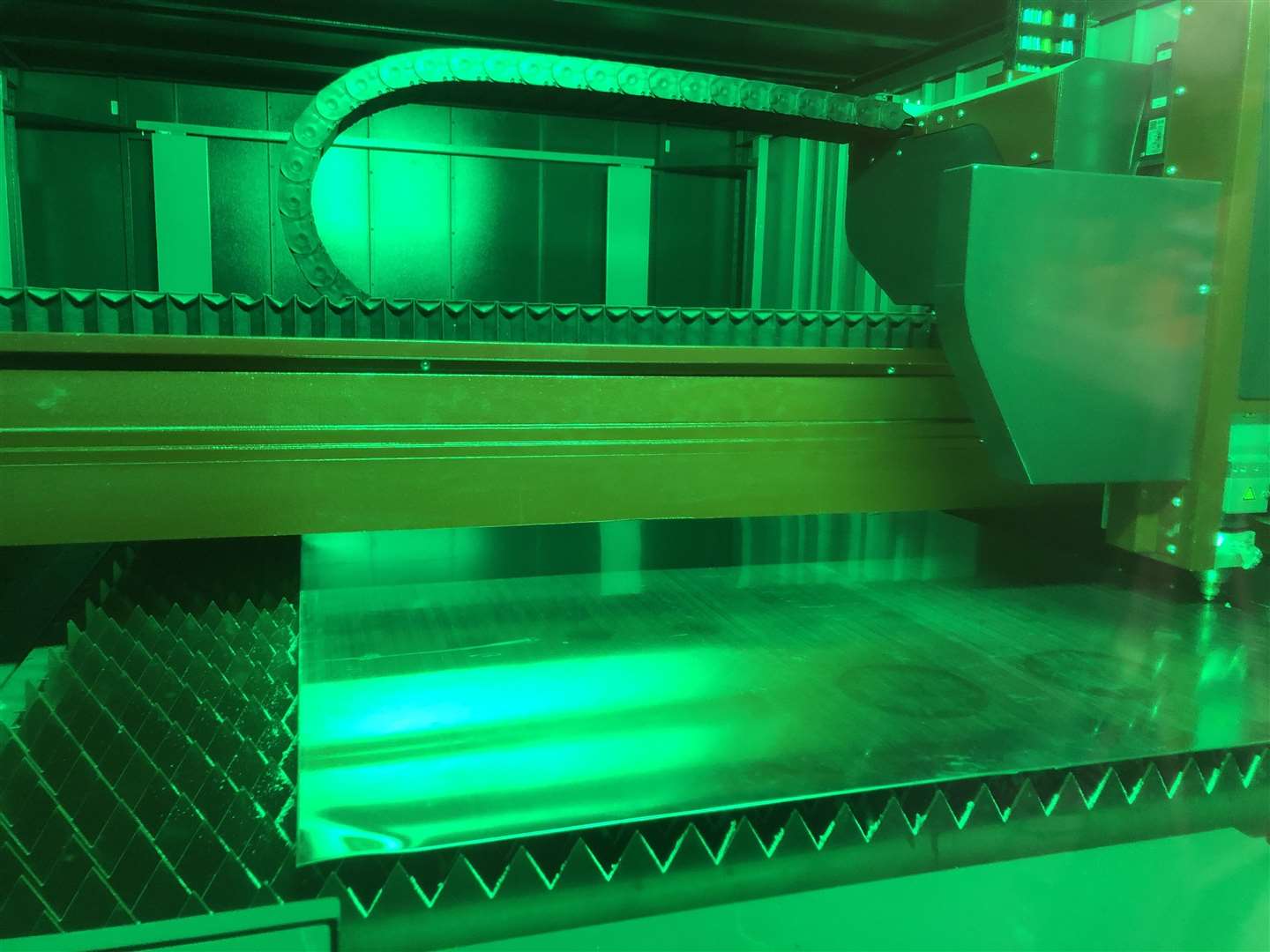 Inside the new laser cutting machine, which is 10 times faster than the previous