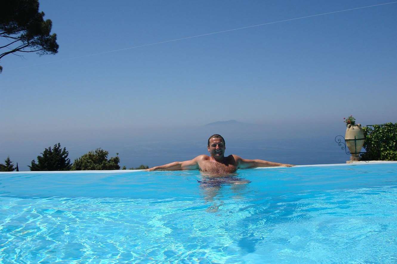 Justyn on his honeymoon in Italy in 2007 before his life fell apart