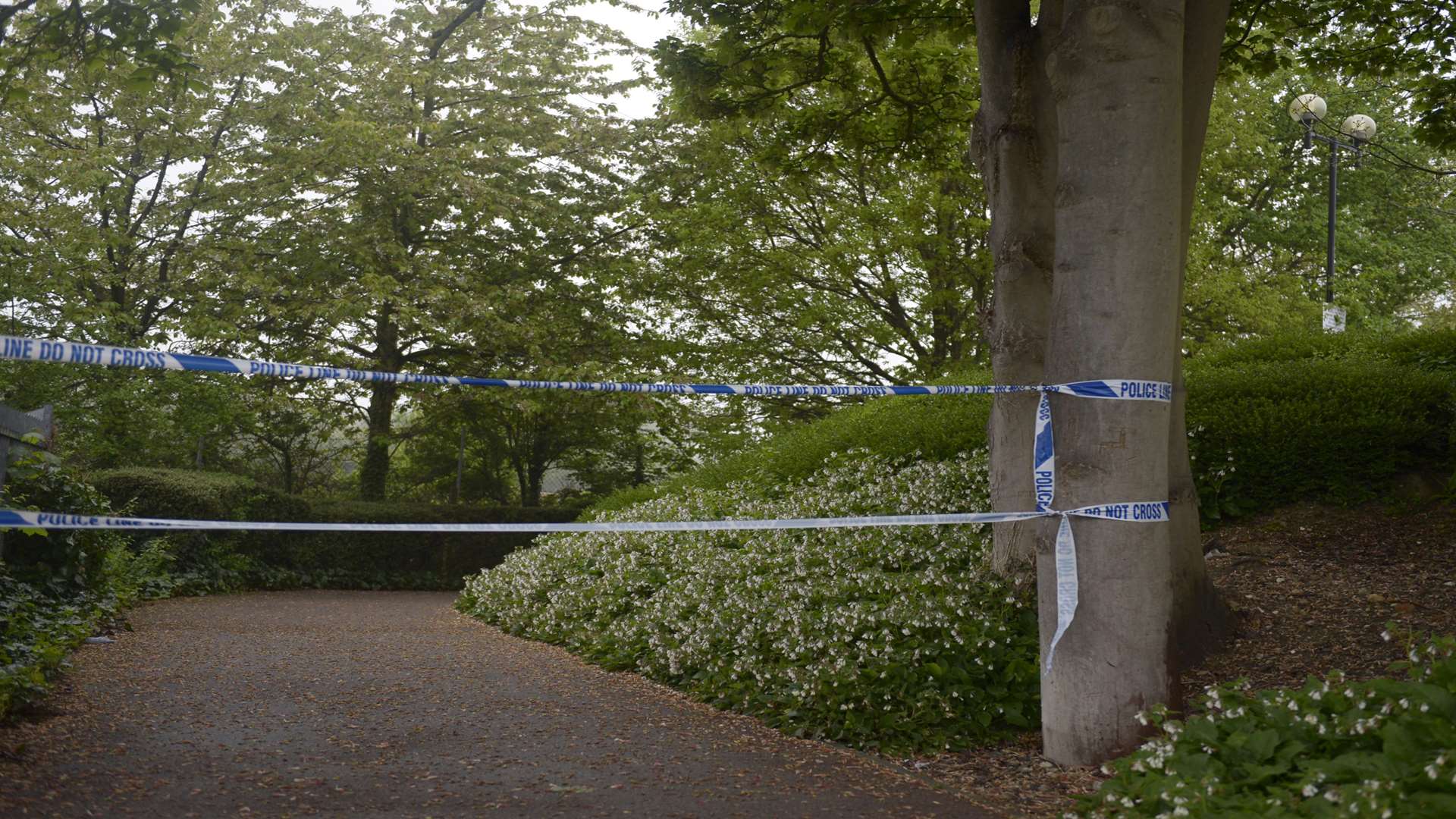 A cordon remains in place