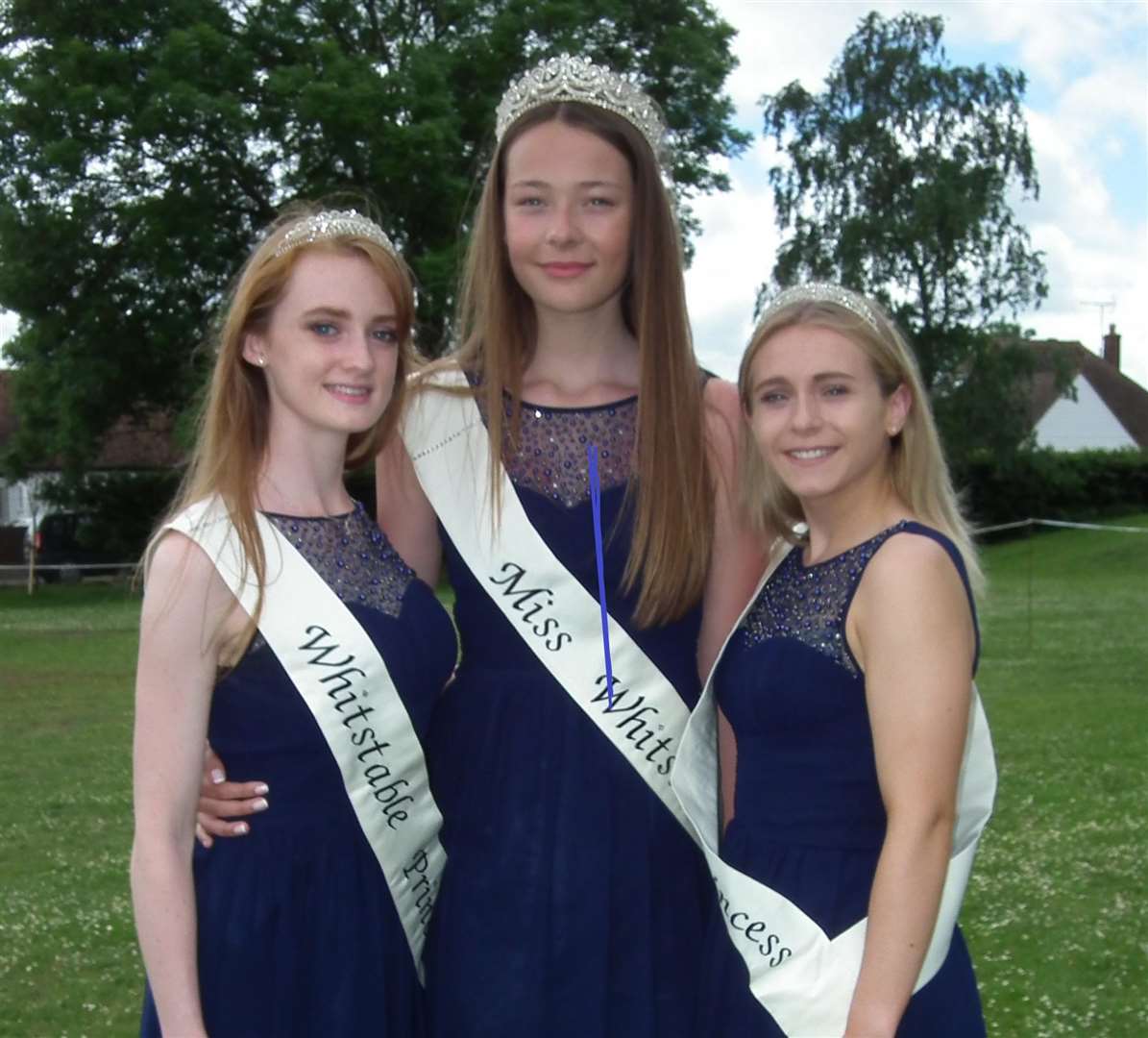 The 2017 Carnival Court: Princesses Lucy White (left) and Phoebe Russell, and Miss Whitstable Tanith Carr (centre)