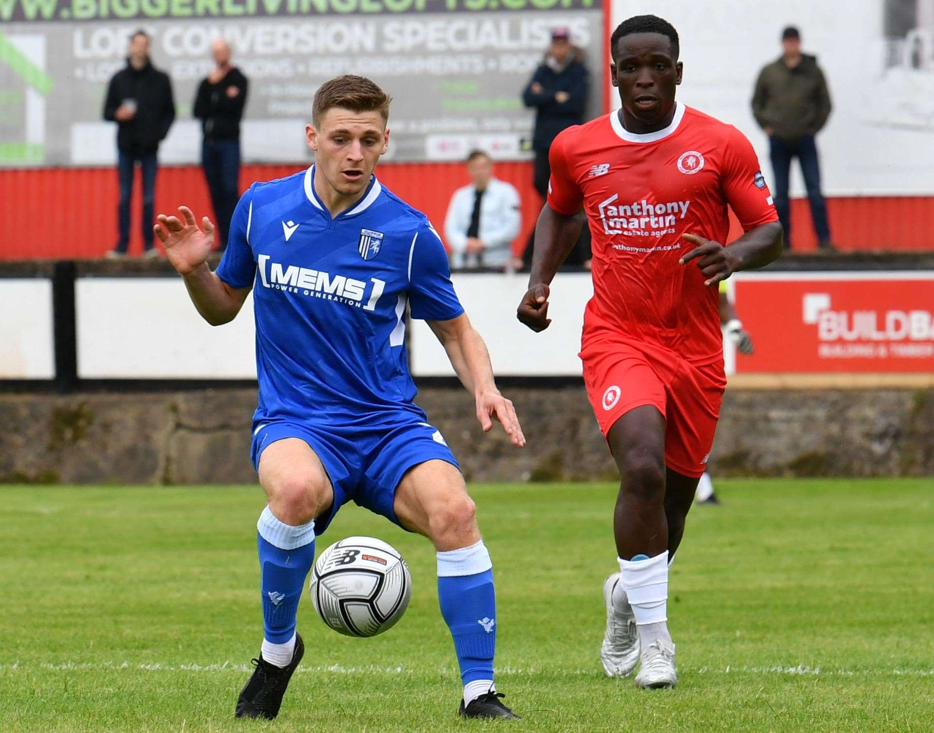 Henry Woods in pre-season action for Gillingham at Welling earlier this month. Picture: Keith Gillard