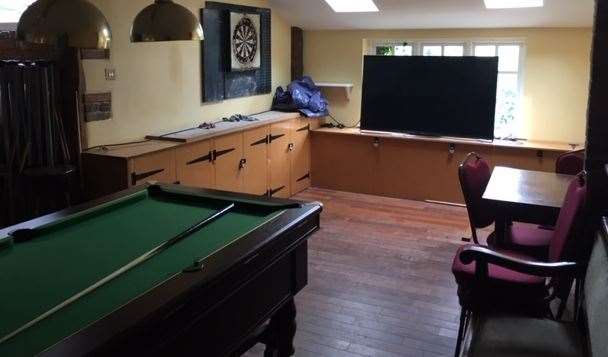 The games room is away from the main bar