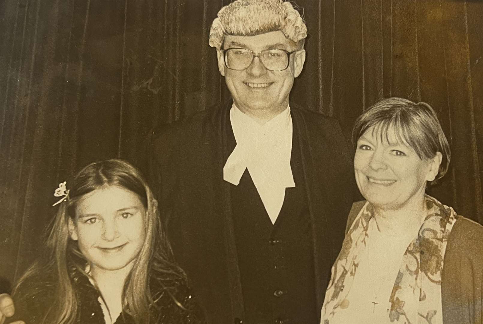 Andrew McCooey with his family when he became a judge