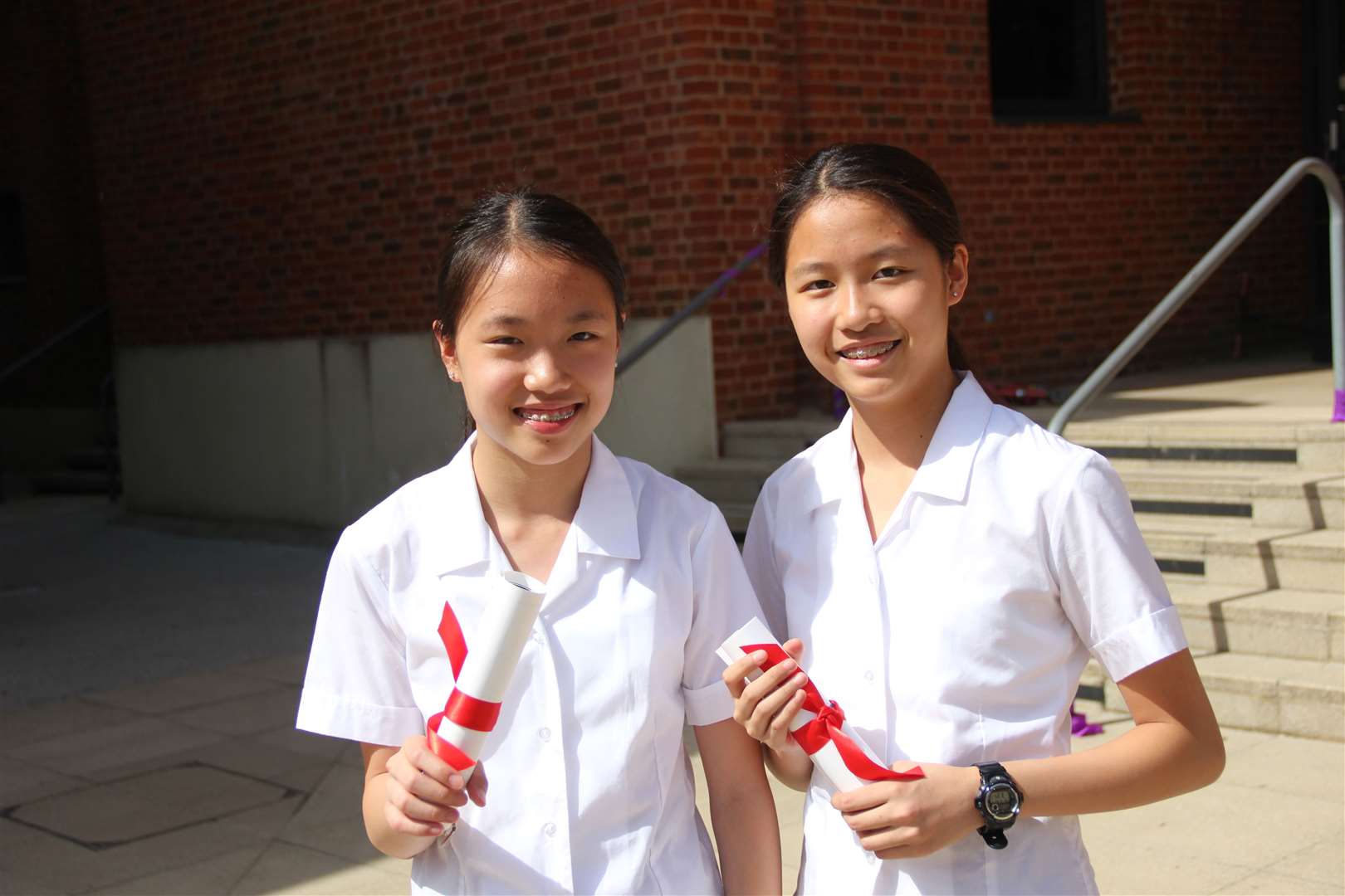Nicola and Victoria have been at the school since they were 11. Photo: Benenden School