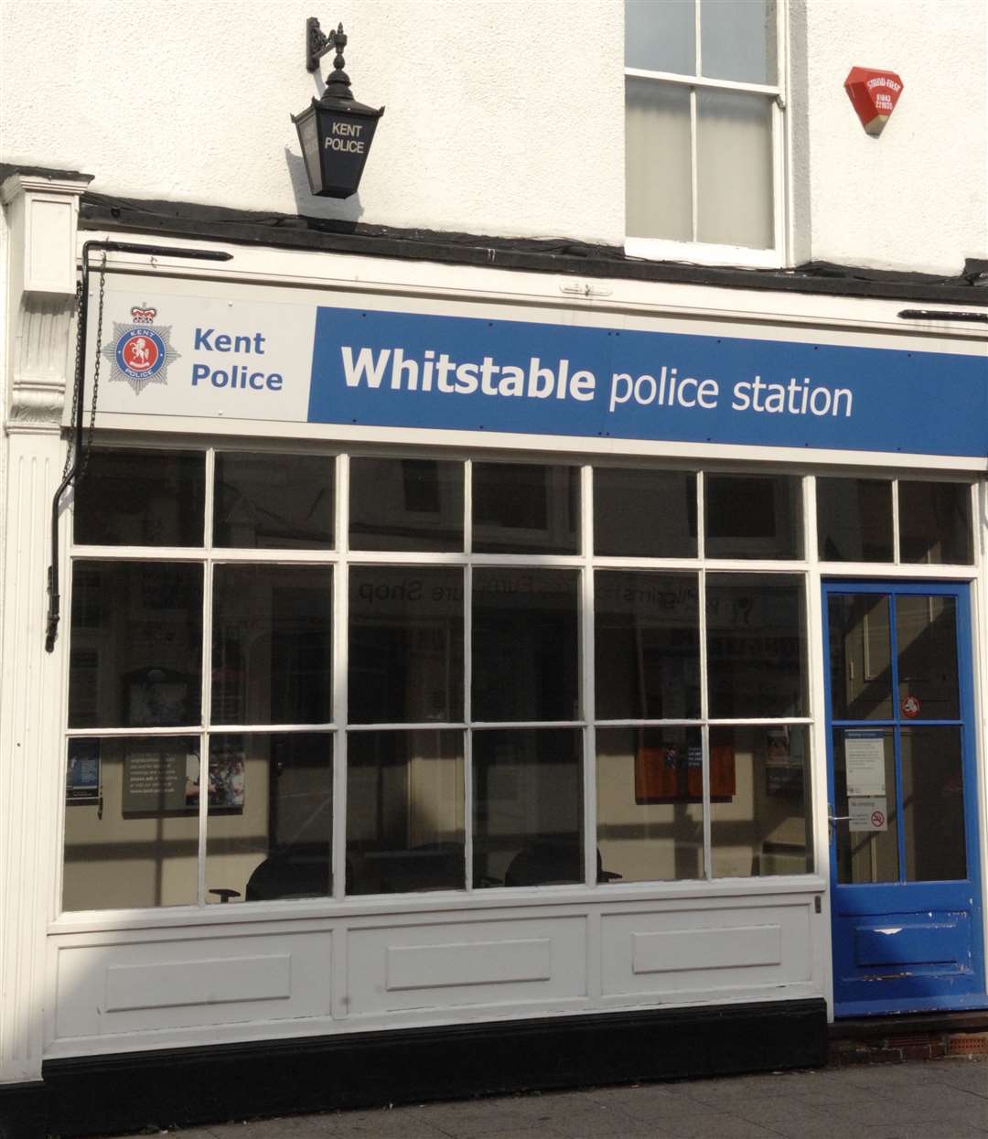 The Whitstable Police Station, photographed in 2012, close to the point at which High Street merges in Oxford Street