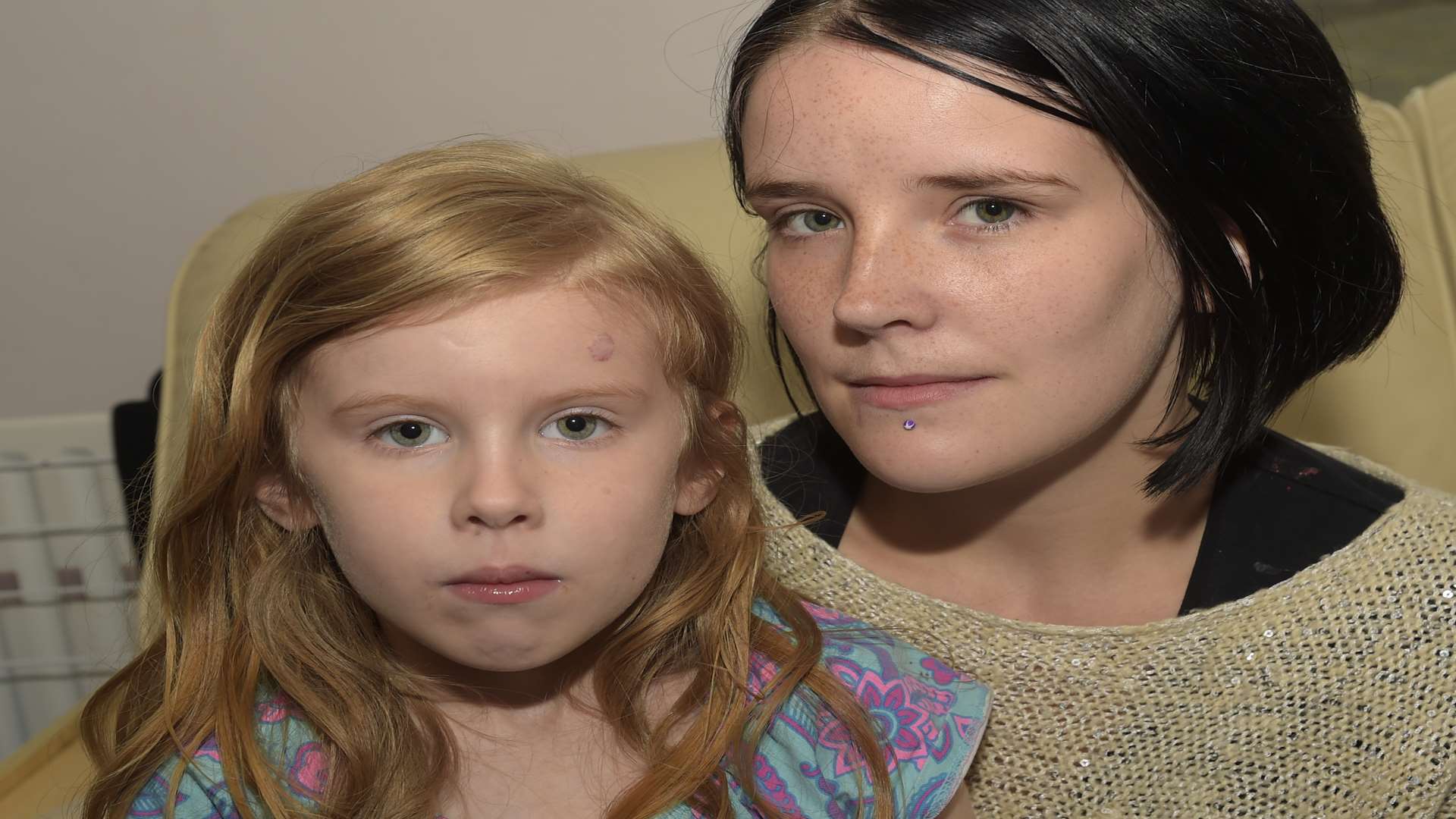 Four-year-old Kara Bailey was attacked by a gull. Kara and her mother Michaela Gruncell