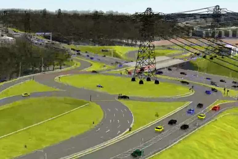 An artists impression of what the changes to the eastbound carriageway might look like. Picture: Highways England
