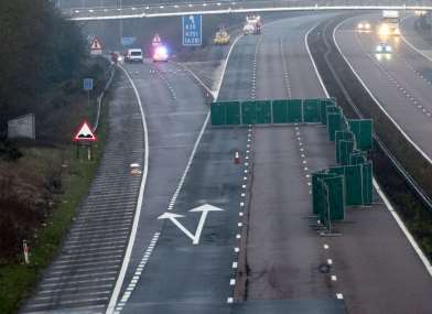 The scene on the M20 this morning. Picture: Andy Clark