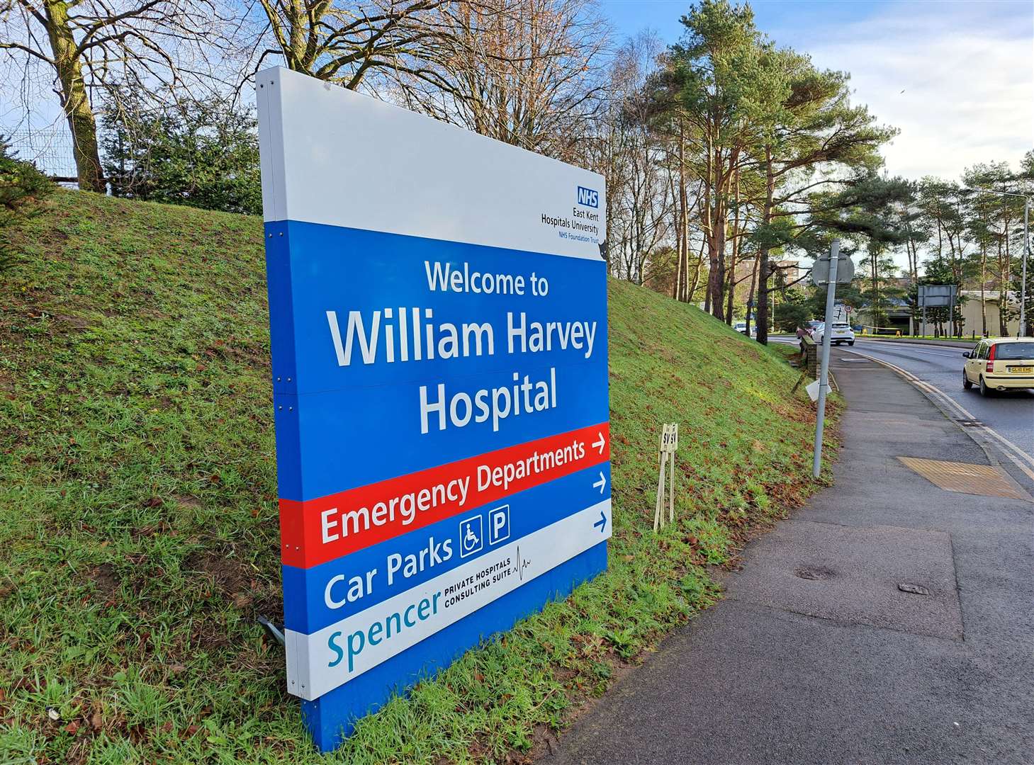 He was treated at the William Harvey Hospital in Ashford