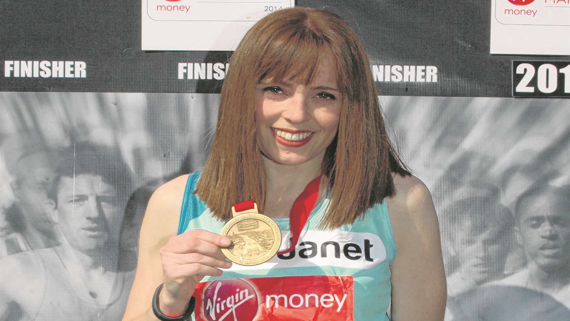 Janet completes the 2014 marathon