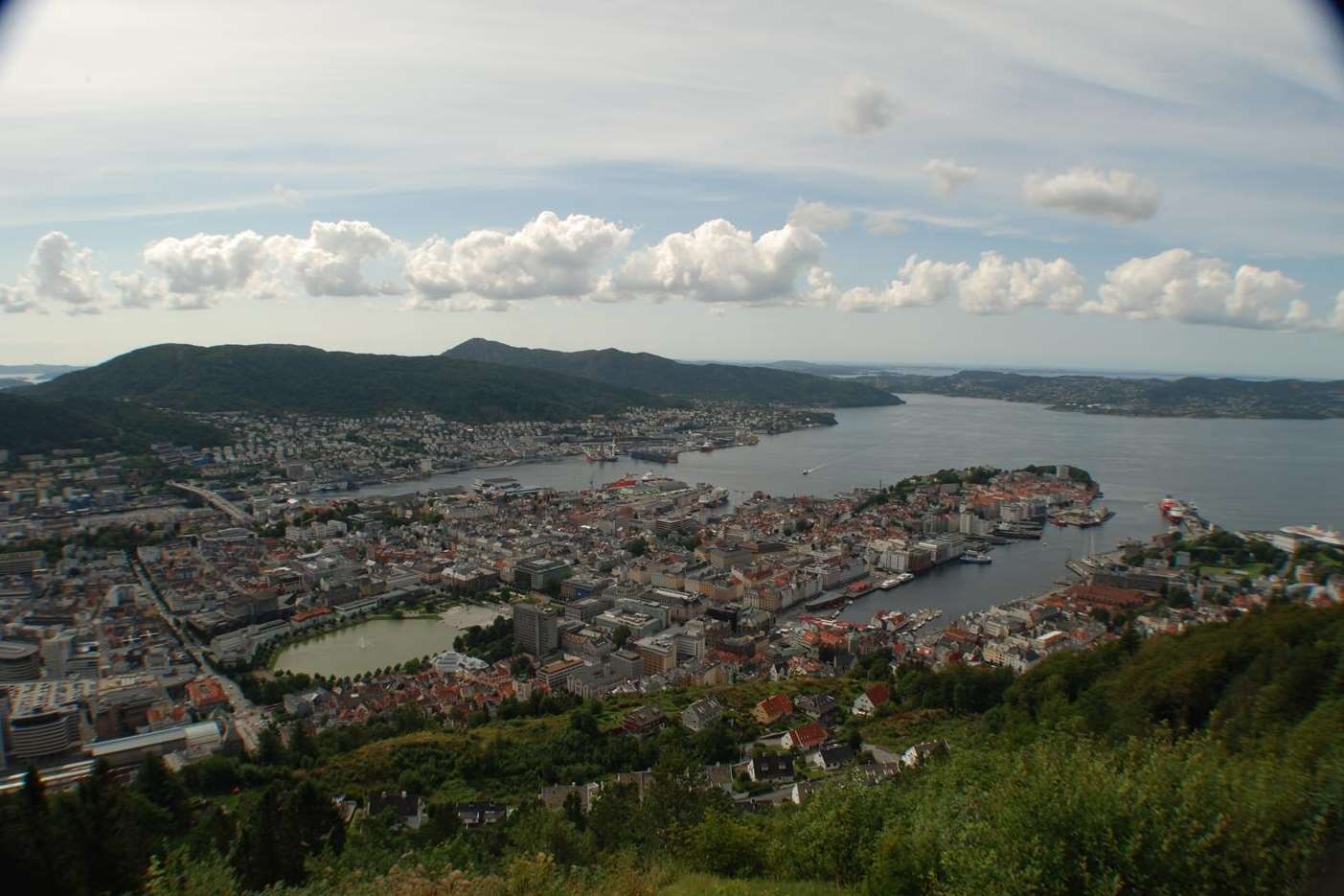 A panoramic view of Bergen, Norway