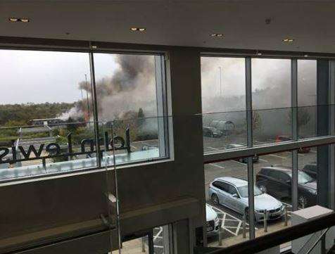 A customer captured the blaze from John Lewis. Picture: Kelly Horn (4472693)