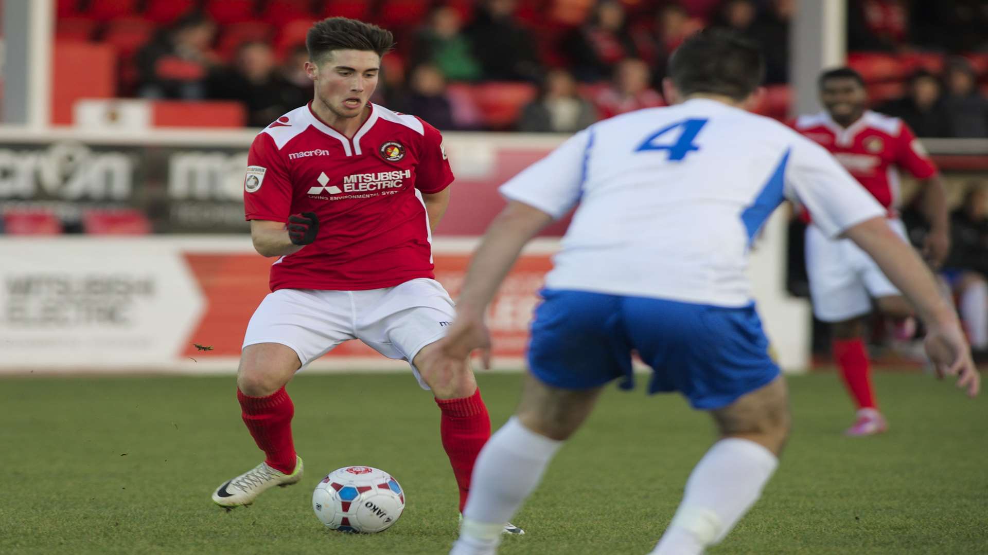 Sean Shields on the ball for Ebbsfleet against Basingstoke Picture: Andy Payton