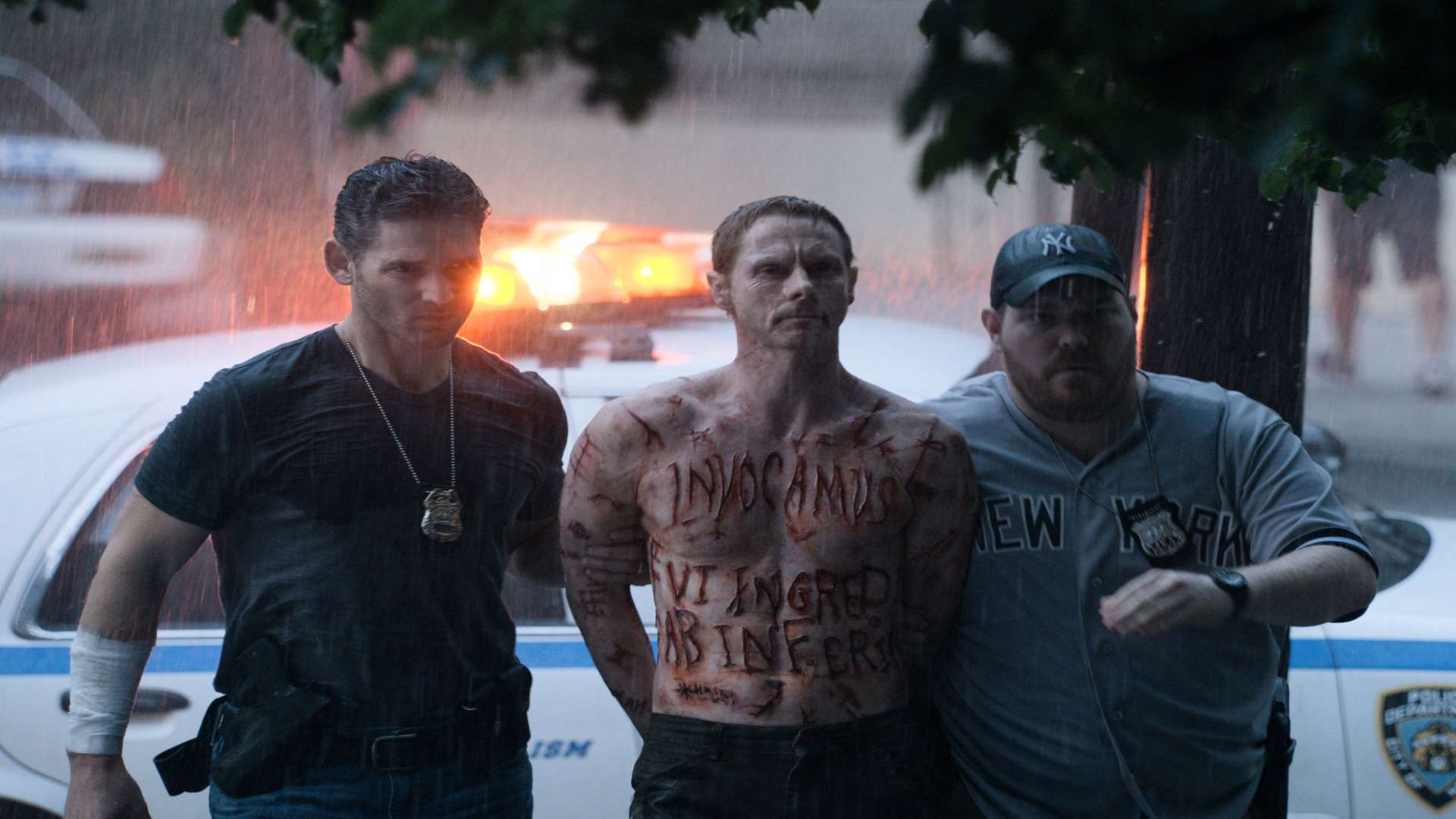 Eric Bana as Sarchie & Sean Harris as Santino, in Deliver Us From Evil. Picture: PA Photo/Sony Pictures Releasing
