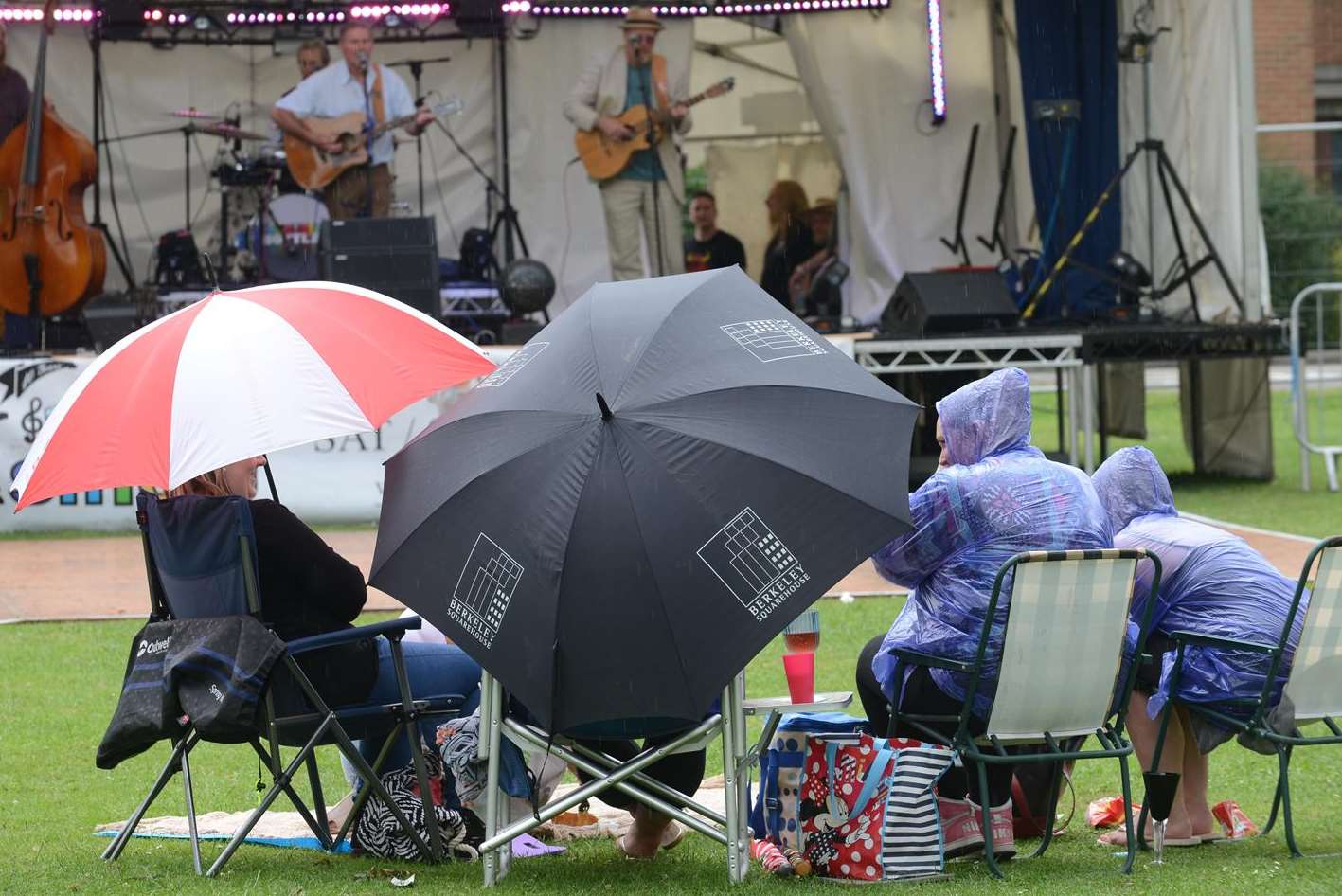 The damp weather didn't stop these music fans