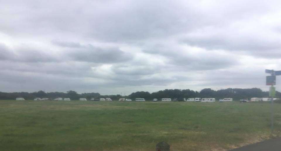 More than 20 caravans are on the site. Picture: Dane Valley councillors