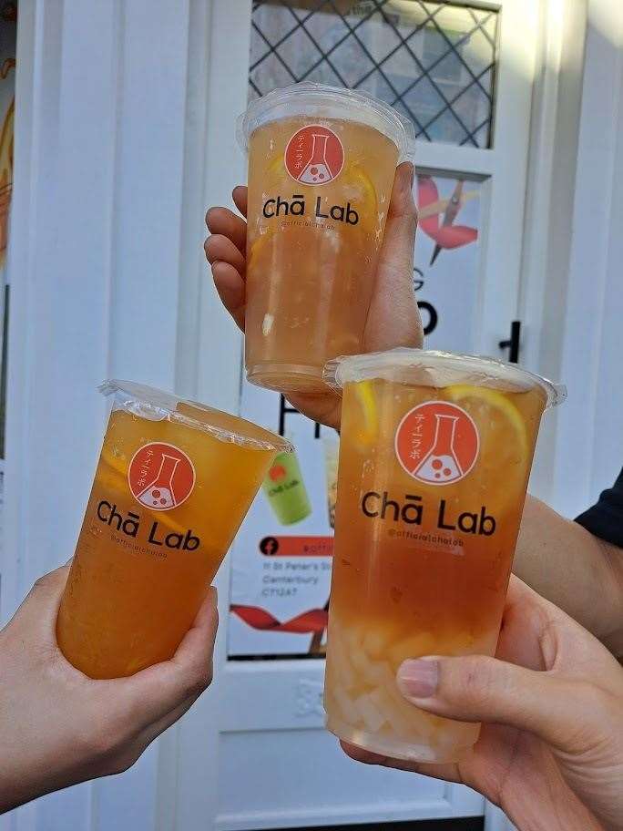 Bubble teas prepared by Cha Lab, Canterbury