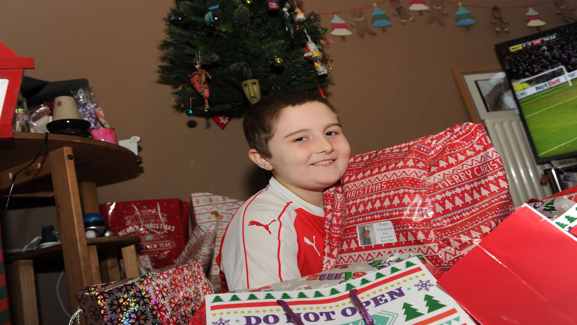 The 10-year-old spent last Christmas in hospital with leukaemia.