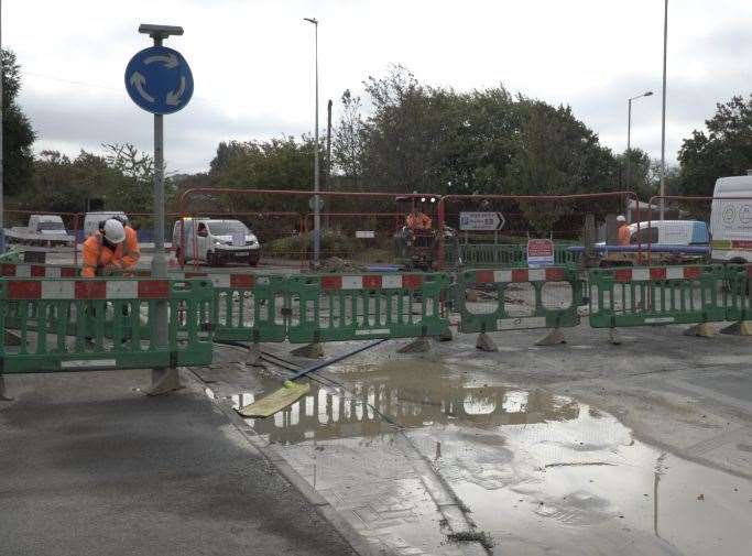Parts of Tonbridge have little or no water due to the burst main