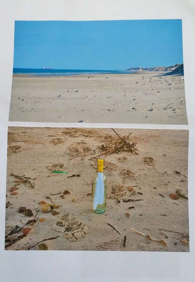 The beach in Denmark where the bottle was found