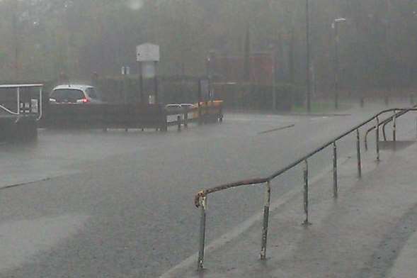 The heavy rain last night and this morning has flooded parts of Tonbridge