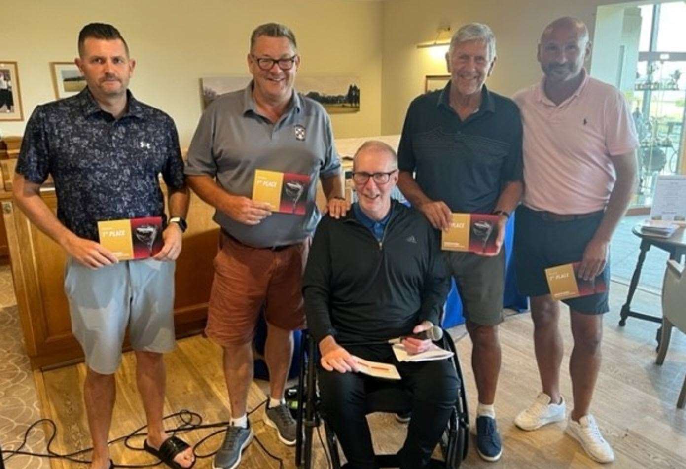 Kenny Powell with the winning team at North Foreland's Kenny’s Golf Day in June