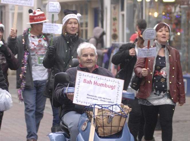 Participants before the Bah Humbug protest march