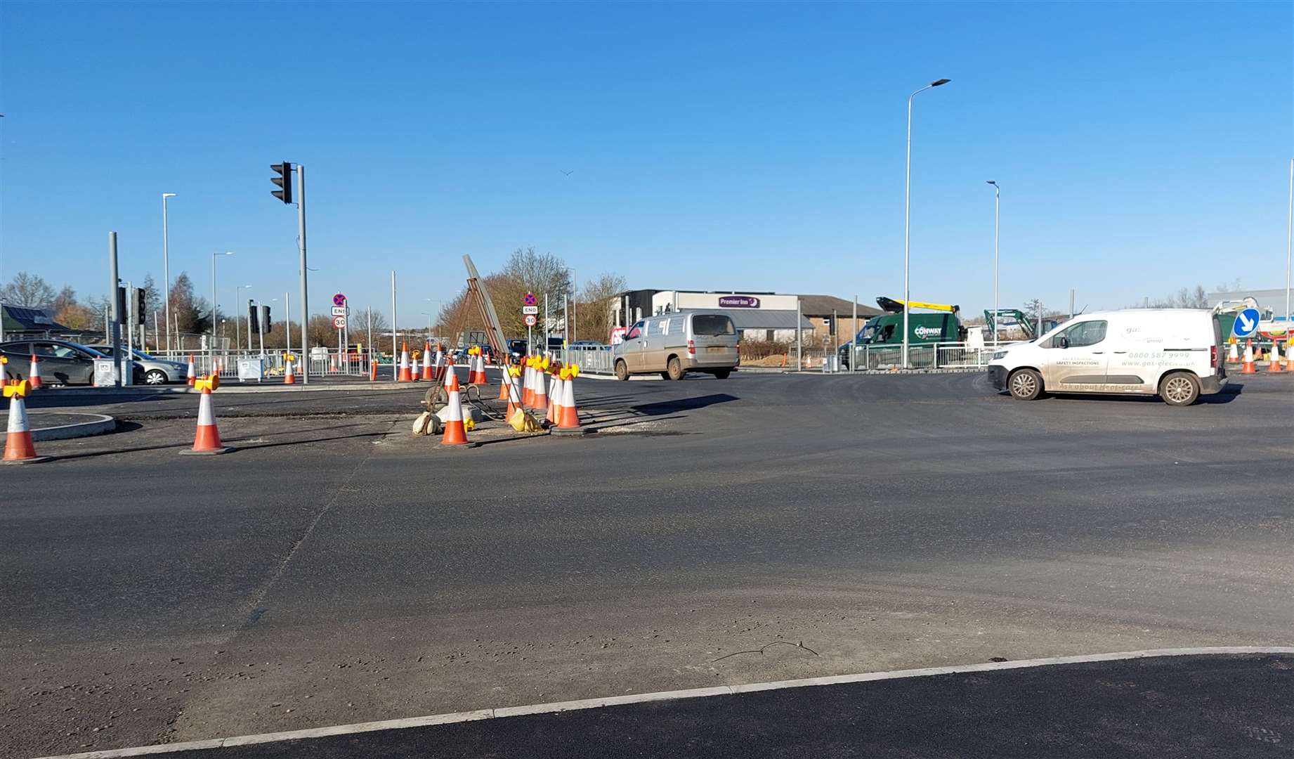 How the 'Bellamy Gurner' junction on the A2070 currently looks