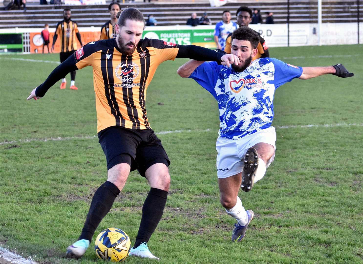 Folkestone forward Tom Derry – scored in their 2-0 weekend win at Enfield. Picture: Randolph File