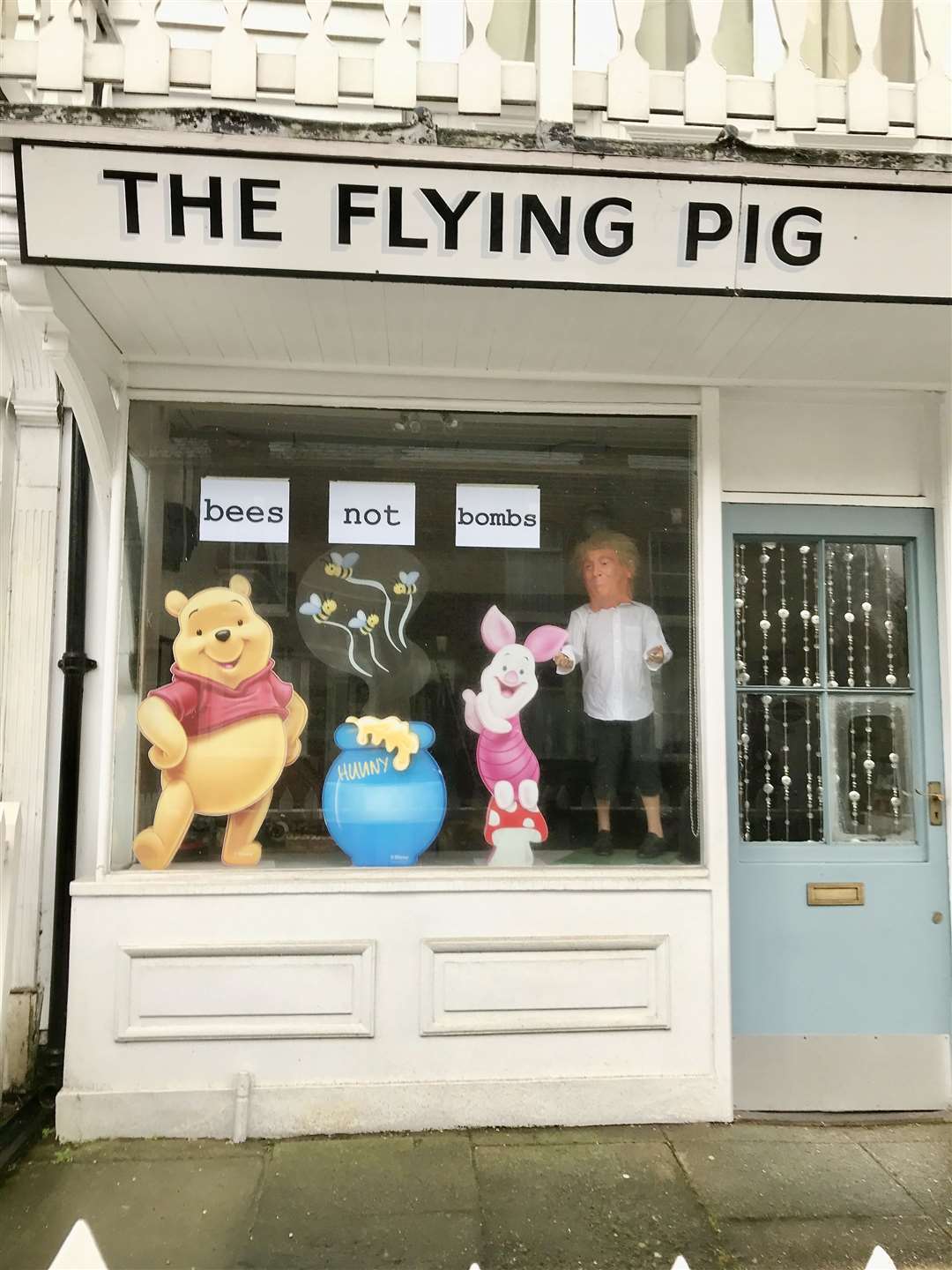 Triona Holden's most recent window display at The Flying Pig in Whitstable. Picture: Triona Holden