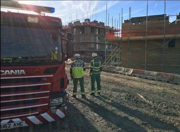 Firefighters helped with the rescue. Picture: SECAmb HART.