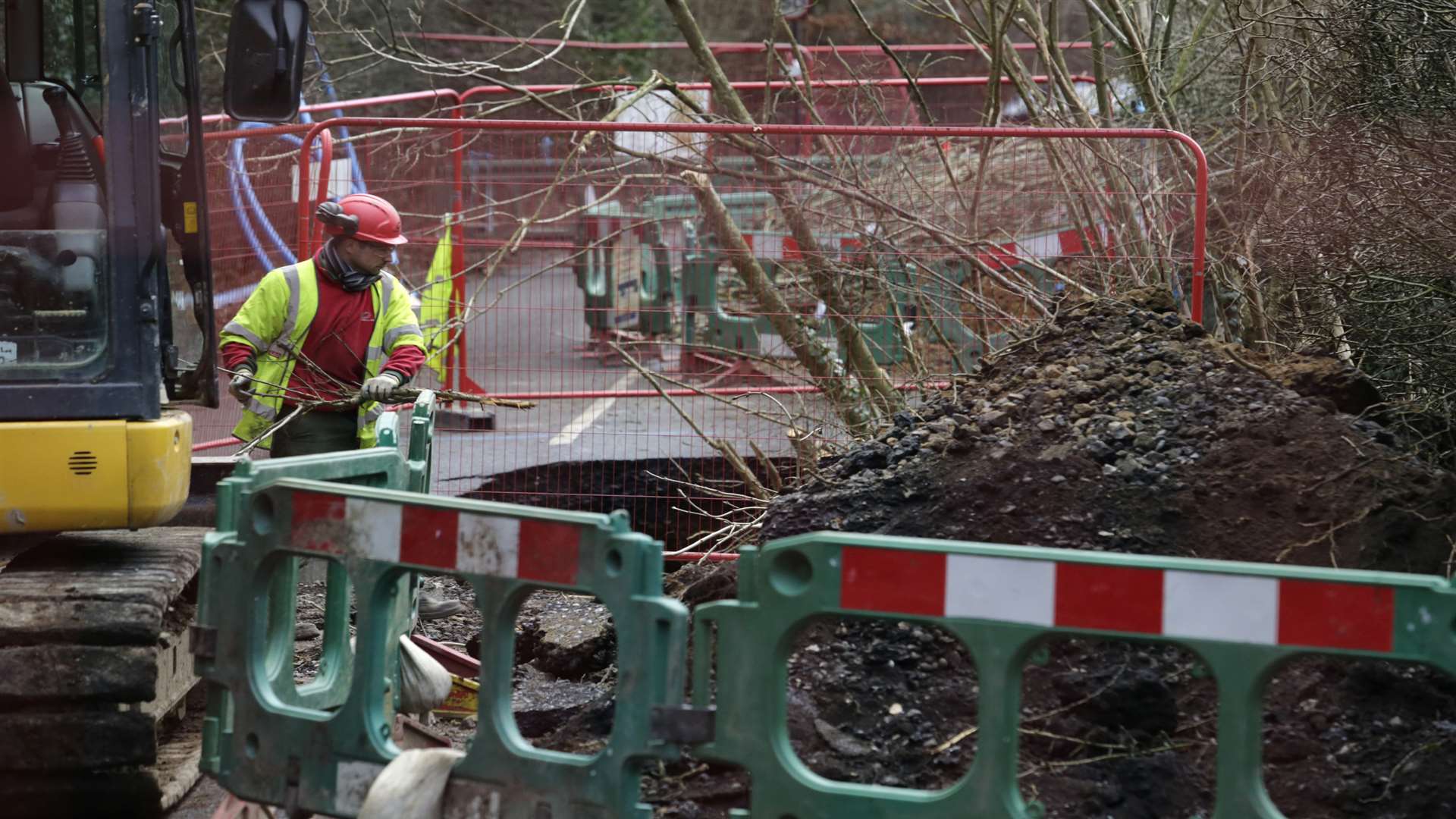 The road collapsed in January following a leak