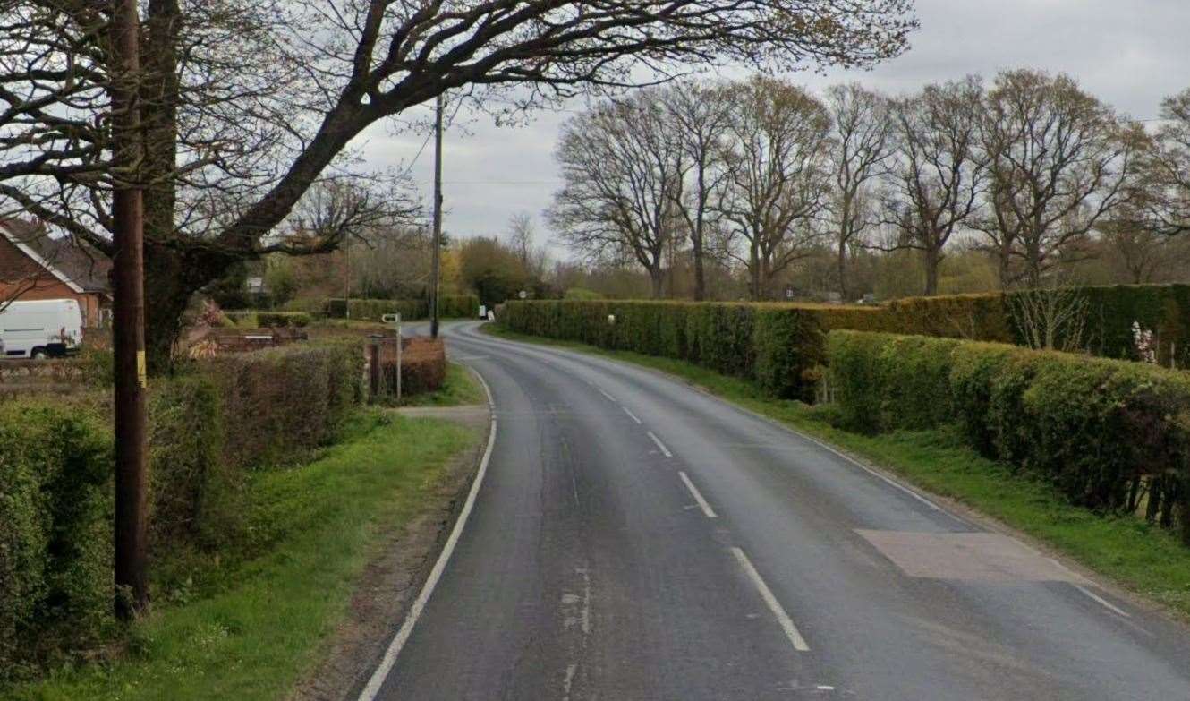 The crash happened on Biddenden Road. Picture: Google Street View