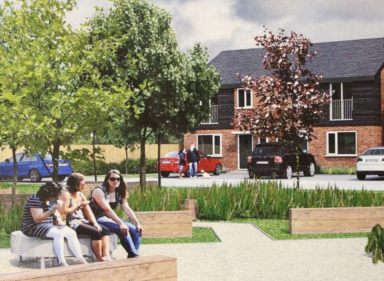 Artist's impression of how the 102 houses on the Keepmoat site at Rushenden will look.